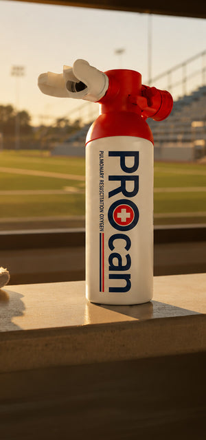 PROcan emergency preparedness equipment in a stadium locker room